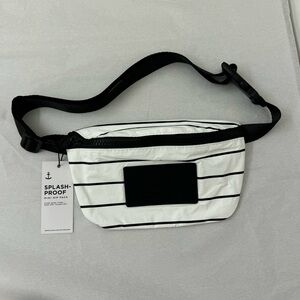 Aloha Collection Mini Hip Pack Pinstripe Black on White